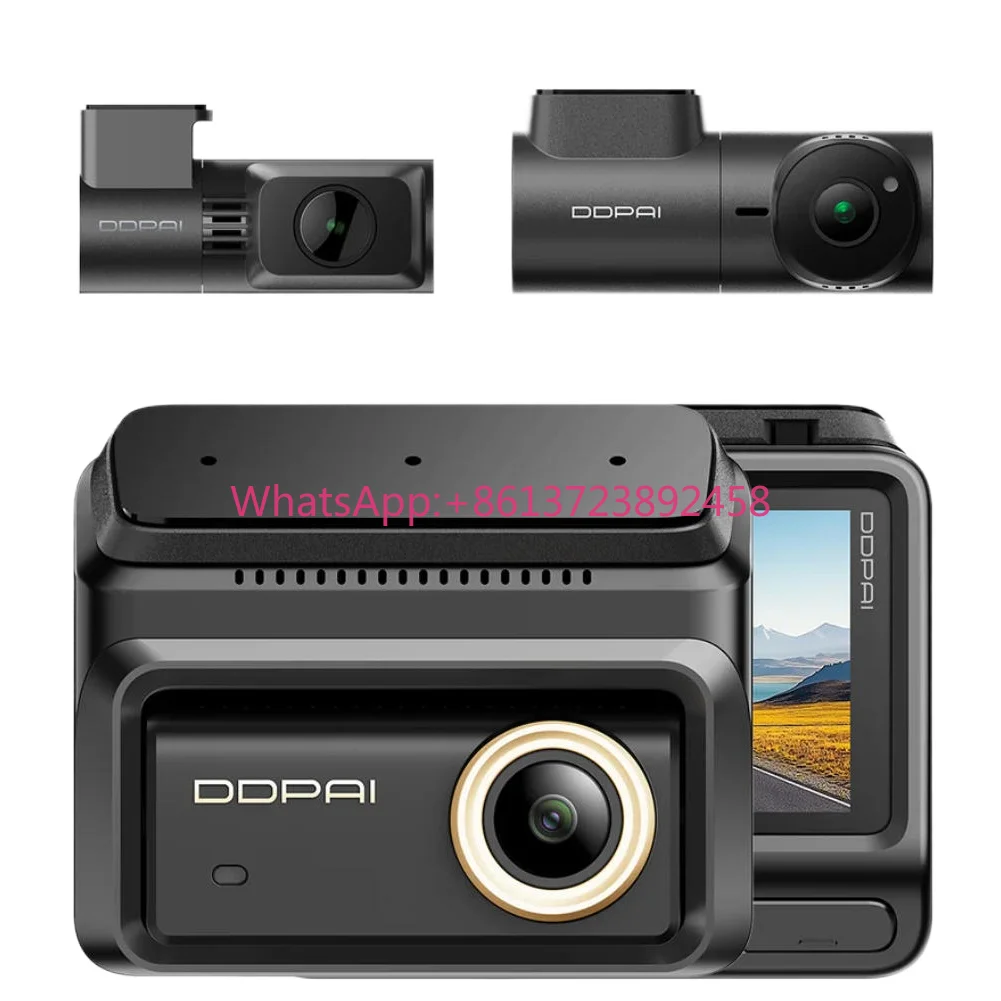 Original DDPAI Z90 Pro 3CH Dash Cam AI Interior Camera With IR & Portrait Optimization Built-in GPS & ADAS 2.0 Alerts
