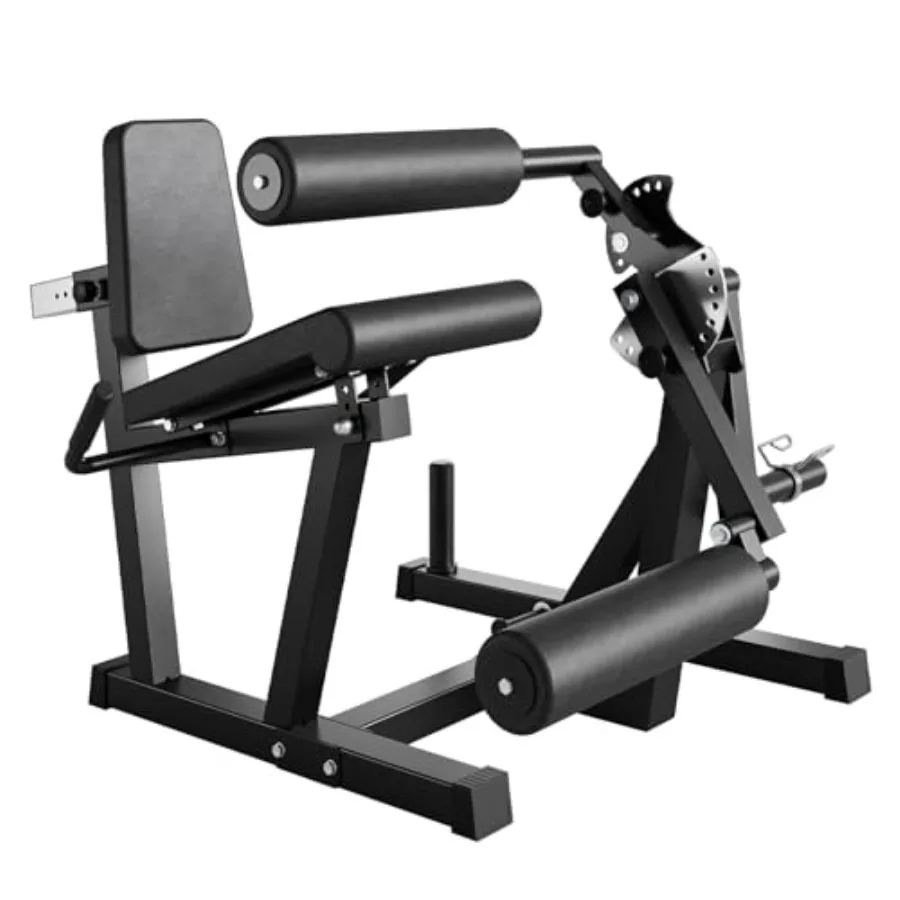Home gym leg extension and curl machine, steel construction, black, 700LBS capacity, 4-in-1 adjustable lower body workout machi