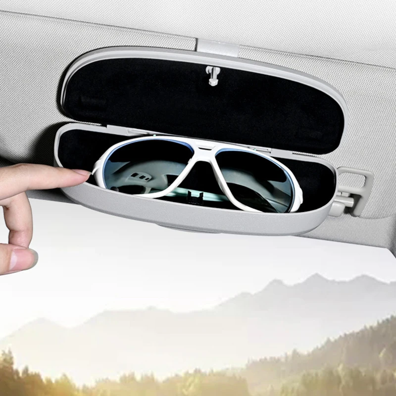 

Car Glasses Holder Universal Sun Visor Large Capacity Sunglasses Case Sturdy Eyeglasses Hanger Glasses Box Organizer