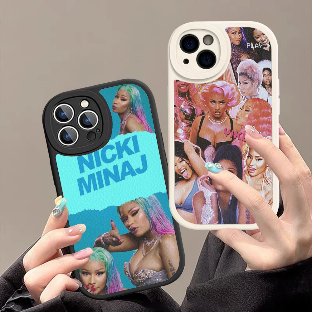 

Nicki Minaj Rapper Phone Case Hard Leather For IPhone 16 15 14 13 12 Mini 11 14 Pro Max Xs X Xr 7 8 Plus Fundas