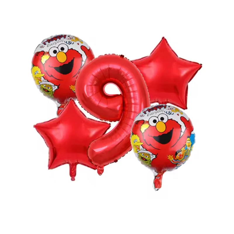 Cartoon Sesamstraße Geburtstagsparty-Zubehör Kinder Keksmonster Ballon-Design Jungen Mädchen Partyzubehör Babyparty – Detail 9