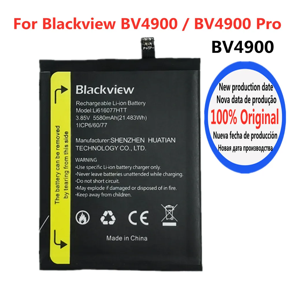 

5580mAh 100% Original BV4900 Replacement battery For Blackview LI616077HTT BV4900 Pro BV4900Pro High Quality Battery Batteries