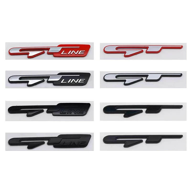 

3D Chrome Car GT Line Sticker Emblem Logo For Kia GT Line Sportage Ceed Picanto K5 K3 Stonic Auto Badge Decal Accessories