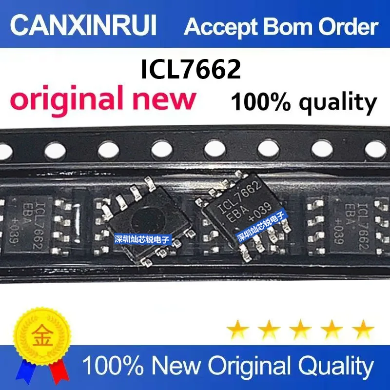 (5-100pieces)Brand New Original ICL7662 ICL7662CBA ICL7662EBA SMD SOP8 Voltage Converter