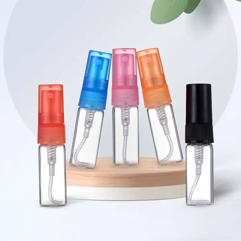 2/3/5/10ml Perfume Refillable Bottle Mini Atomizer Dispenser Glass Multicolor Spray Bottle Travel Outdoor Portable Sprayer 10pcs