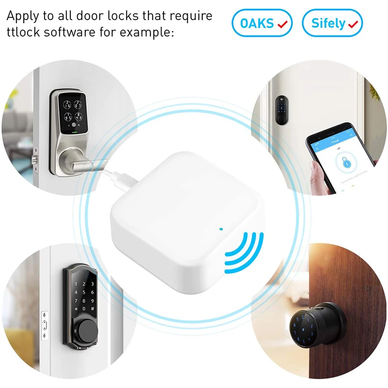 Gateway G2 wifi 2.4G Pair Gateway with TTlock APP Bluetooth to WiFi Converter for Remote Control Smart Lock