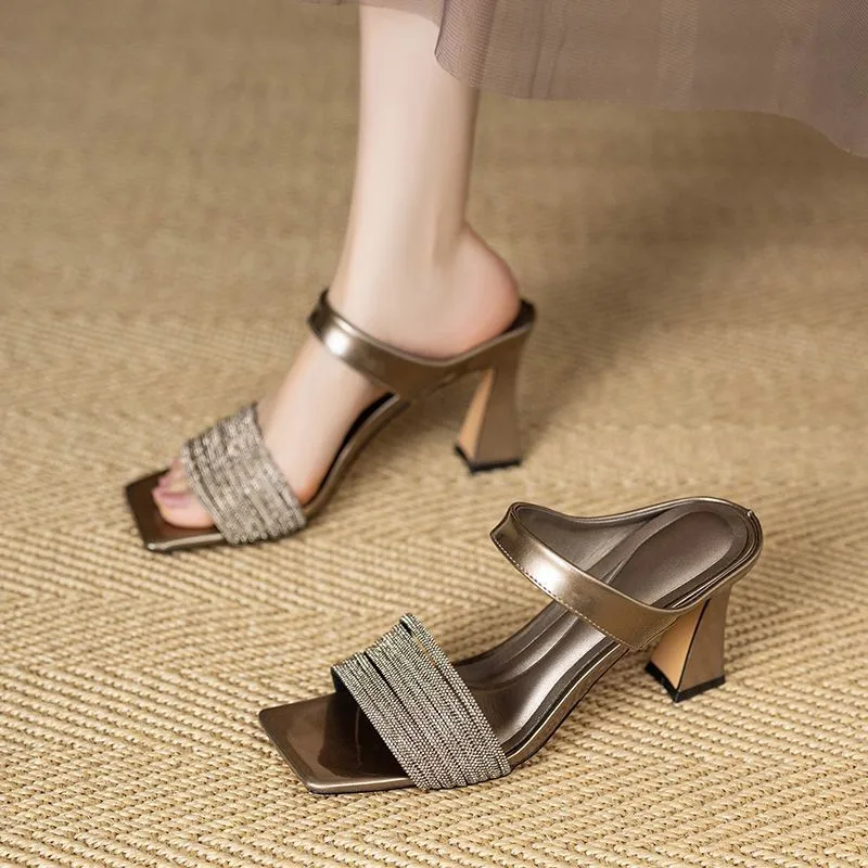 

2026 Summer New Style - Sexy and Comfortable Outerwear Skirt with Fashionable and Elegant Square-Toe High Heels