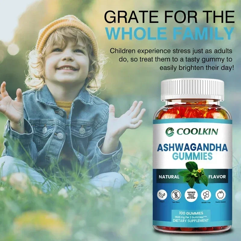Ashwagandha Gummies - Enhance Physical Strength and Endurance Relieve Stress and Anxiety Improve Sleep Quality Antioxidant