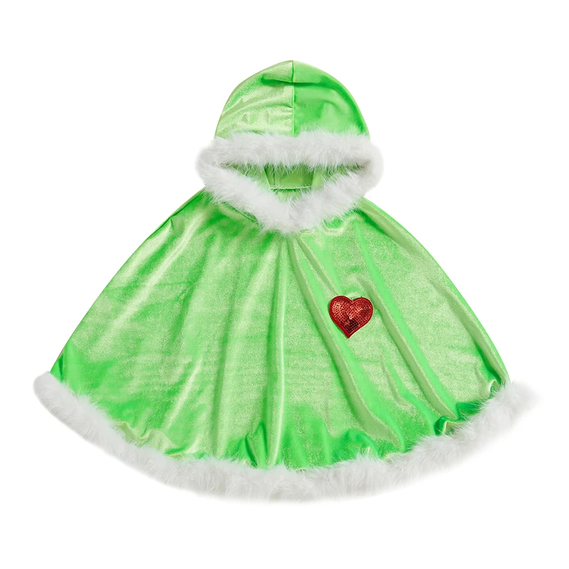 

Toddler Baby Girl Christmas Outfits Velvet Hooded Poncho Cape Cloak Coat Jackets