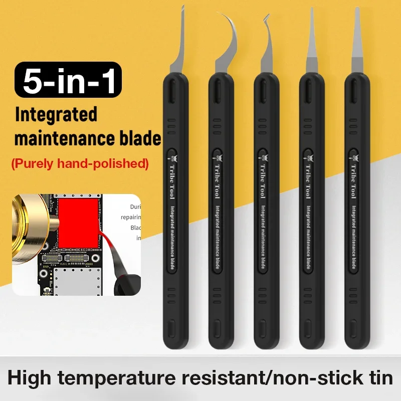 

Инструмент Tribe 5 в 1, ручная отделка, шестигранные лезвия для материнской платы процессора IC, рамка для удаления клея на жестком диске, многофункциональный инструмент с лезвиями