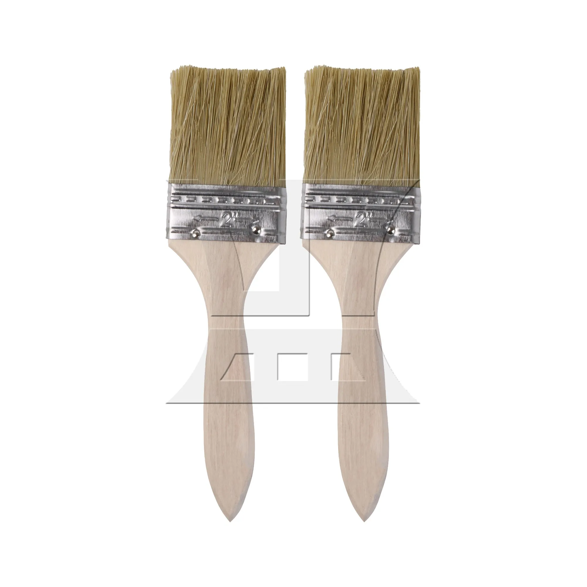 2PCS Wooden Handle Chip Paint Brushes for Home Decoration Paints 2 Inch
