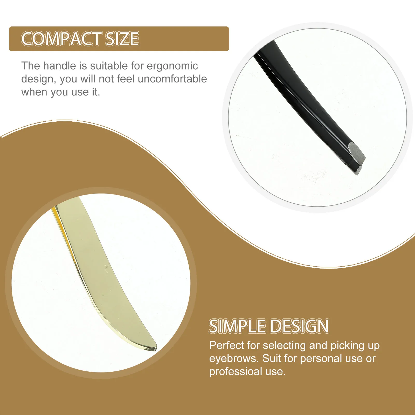 

Eyebrow Tweezers Stainless Steel Ergonomic Design Makeup Tool Clips Women Eyebrow Clipper Perfect Gift Lightweight Portable