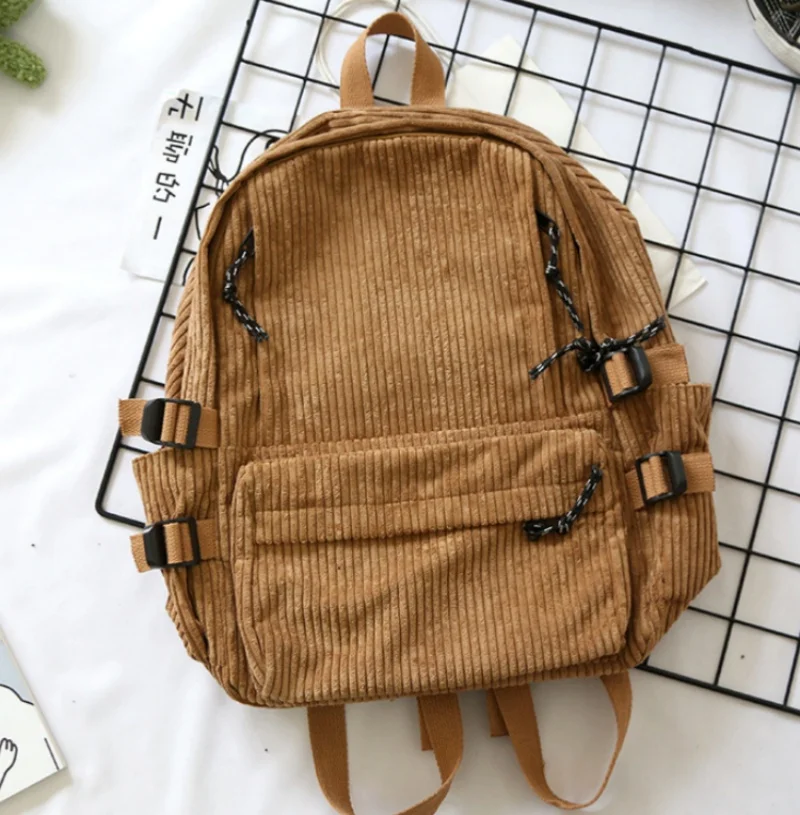 Corduroy Backpack For Women, Personalized Backpack For Men, College Students, Middle And High School Students, Travel Backpack