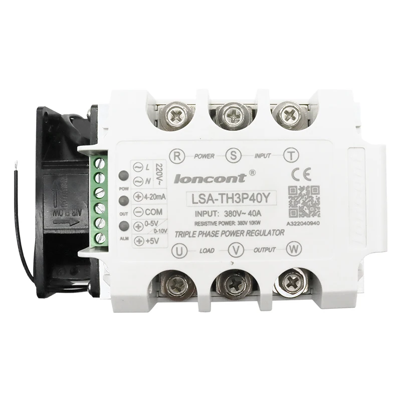 15A-40A Three-phase AC Voltage Regulating Module With Heat Sink And Fan Power Regulator Thyristor Solid State Relay Dimming