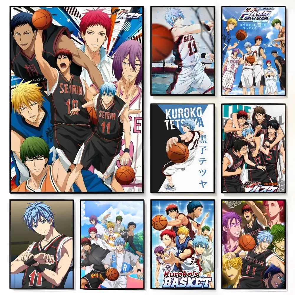 Energetic Passionate A-Kuroko'S B-Basketball Poster American Film Mural Home Childrens Room Wall Decor Print