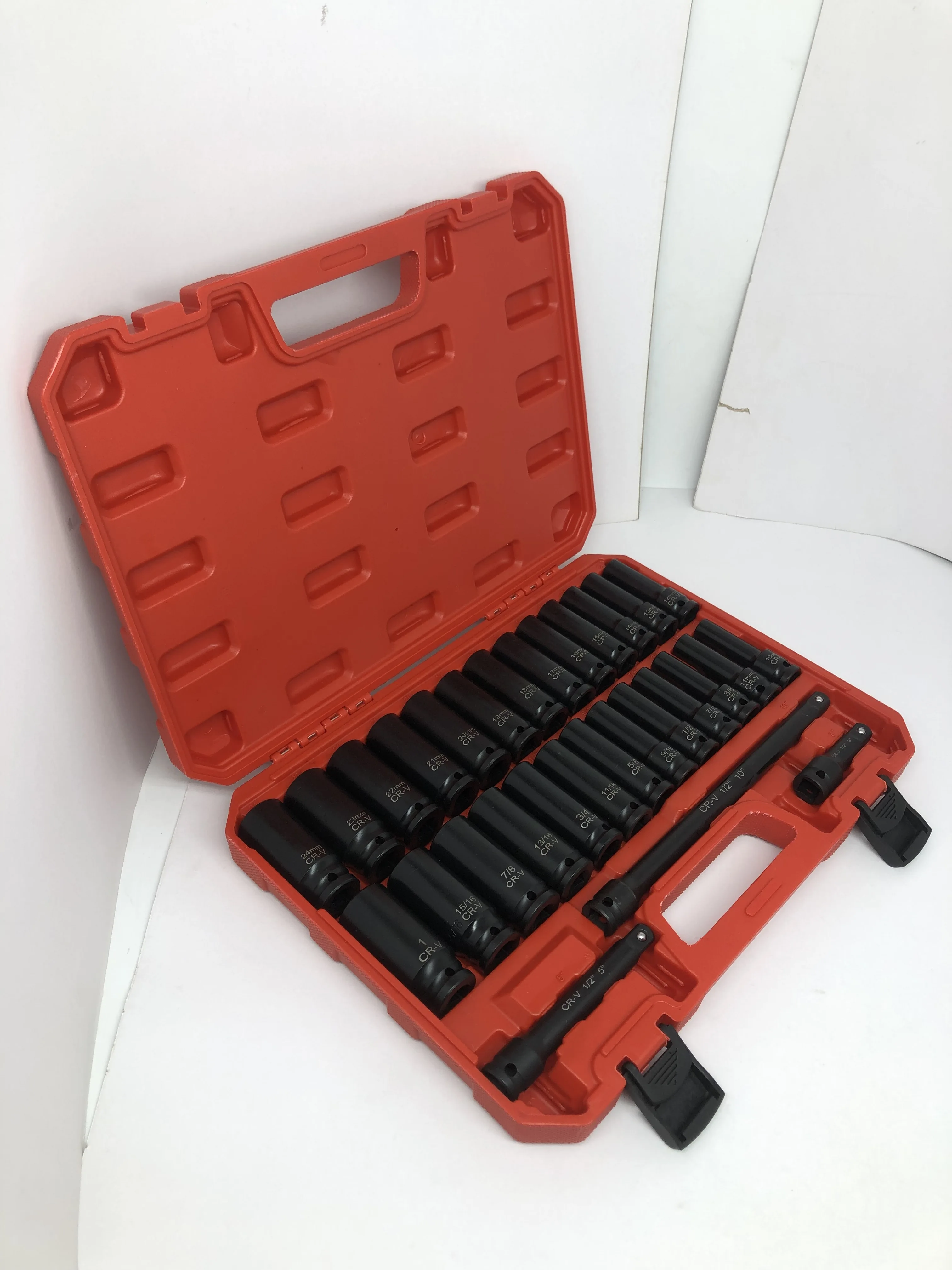 

29PC 1/2 "Impact Sleeve Long Metric+Imperial Clearance Sale Price Cheap Hand Tool Sleeve