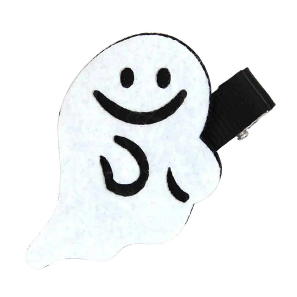 

12 шт., набор заколок для волос с рисунком призрака на Хэллоуин, фетровые безопасные легкие детские заколки для волос, украшение для вечеринки, детские заколки для волос