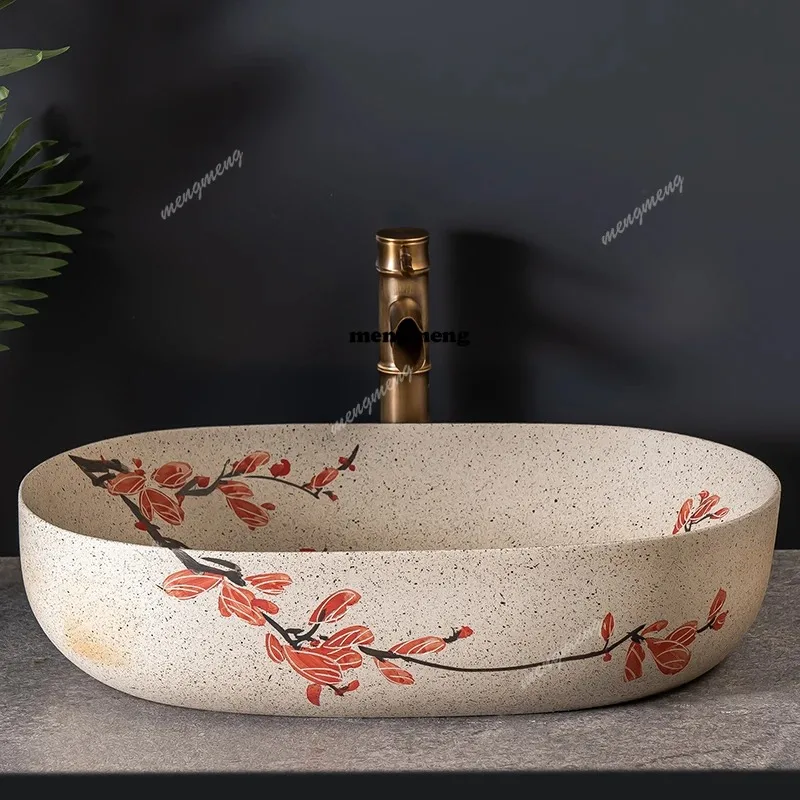 

H Chinese basin antique hotel washbasin toilet household sink retro ceramic washbasin