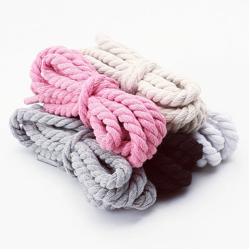 Lacets de chaussures à corde ronde pour AF1, lacets de remplacement en coton épais et épais pour baskets, largeur 8MM, longueur 100/120/140/160CM