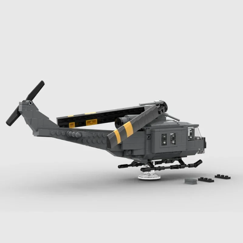 Moc Building Bricks Military Bell UH-1 Iroquois Fighter Model Technology Modular Blocks Construction Toy DIY Set Assembly Gifts