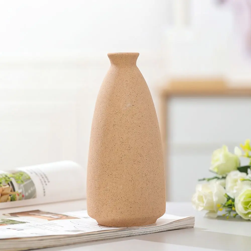 Minimalist Ceramic Vase Matte Finish Morandi Tones Home Decorative Centerpiece For Modern Living Room Desktop Decor