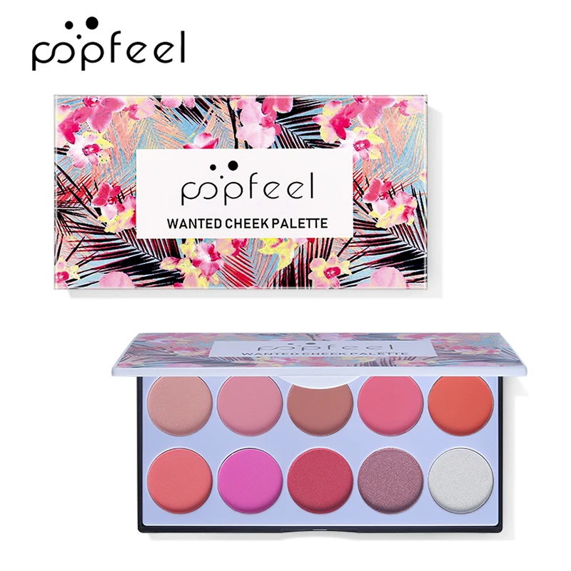 لوحة مكياج مكونة من 10 ألوان - بودرة برونزر أحمر الخدود الكل في واحد، مجموعة أدوات مكياج - مستحضرات تجميل للوجه #5