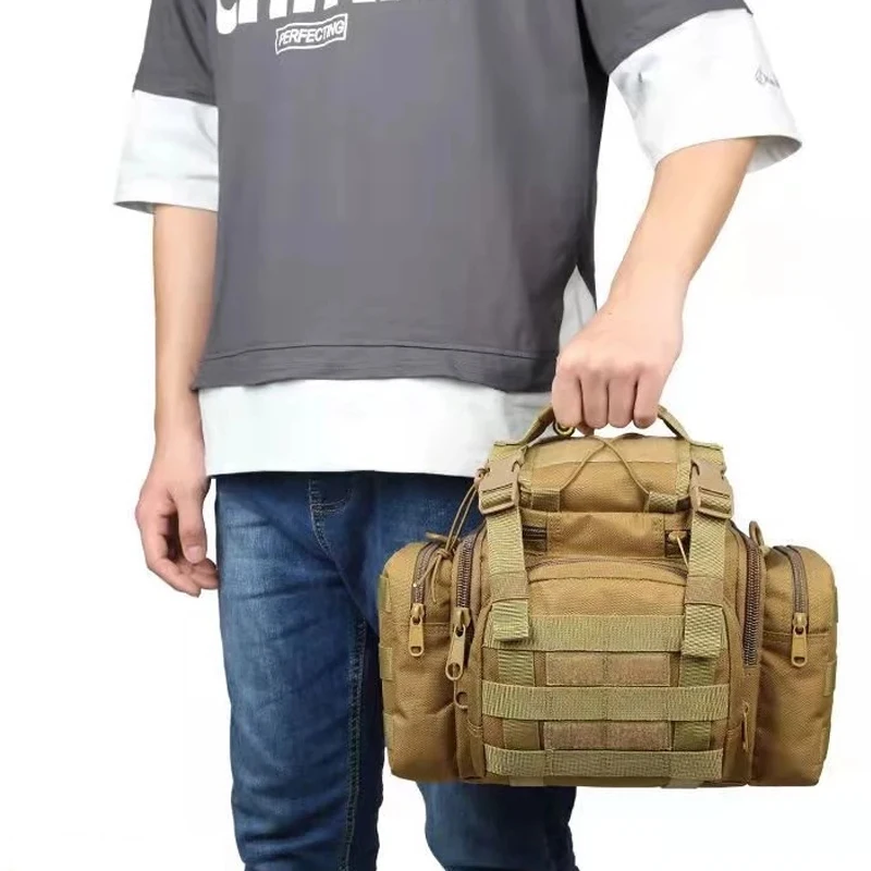 Military Tactical Camera Bag Fishing Lure Bags Outdoor Molle Messenger Shoulder Bag Handbag Waist Pack Cross Body Pouch Satchels