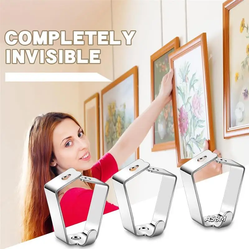 

20 Pack Adjustable Picture Hanging Hook Rail Hanger Hooks For Art Hanging Systems And Other Picture Display Systems