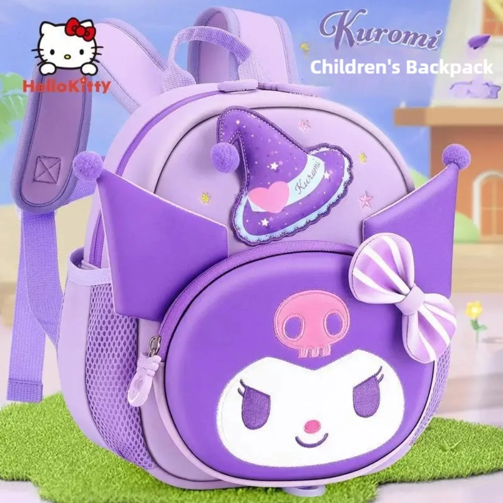 

Sanrio Kuromi Kids Backpack Cute Cartoon School Bag Lightweight Kindergarten Shoulder Bag Fashion Anime Gifts for Toddler Girls