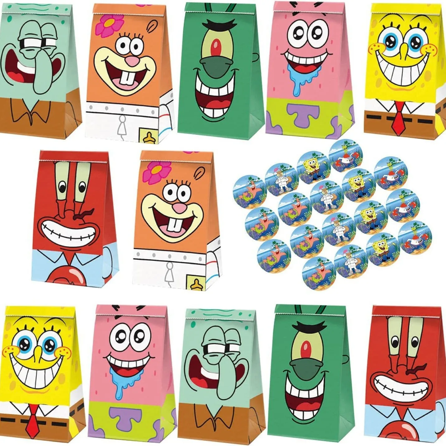 Niedliche SpongeBob Geschenkbox Süßigkeitentüte Papiertüten Anime Geburtstagsparty Dekoration Kawaii Patrick Star Süßigkeitenboxen Geschenk