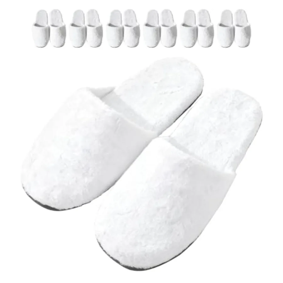 

6 пар ультрамягких гостиничных тапочек с закрытым носком, нескользящие, моющиеся, для мужчин и женщин, в индивидуальной упаковке, одноразовые