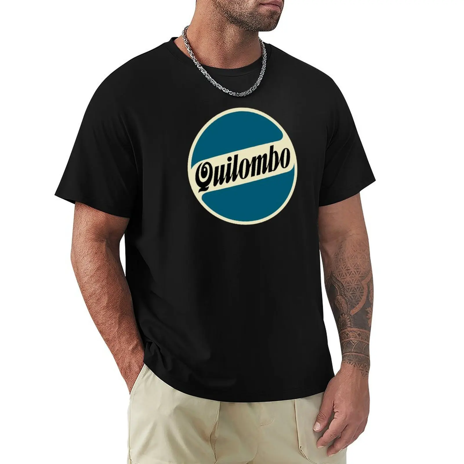 Camiseta con logotipo de cerveza Old Quilmes de Quilombo, camiseta básica deportiva ligera