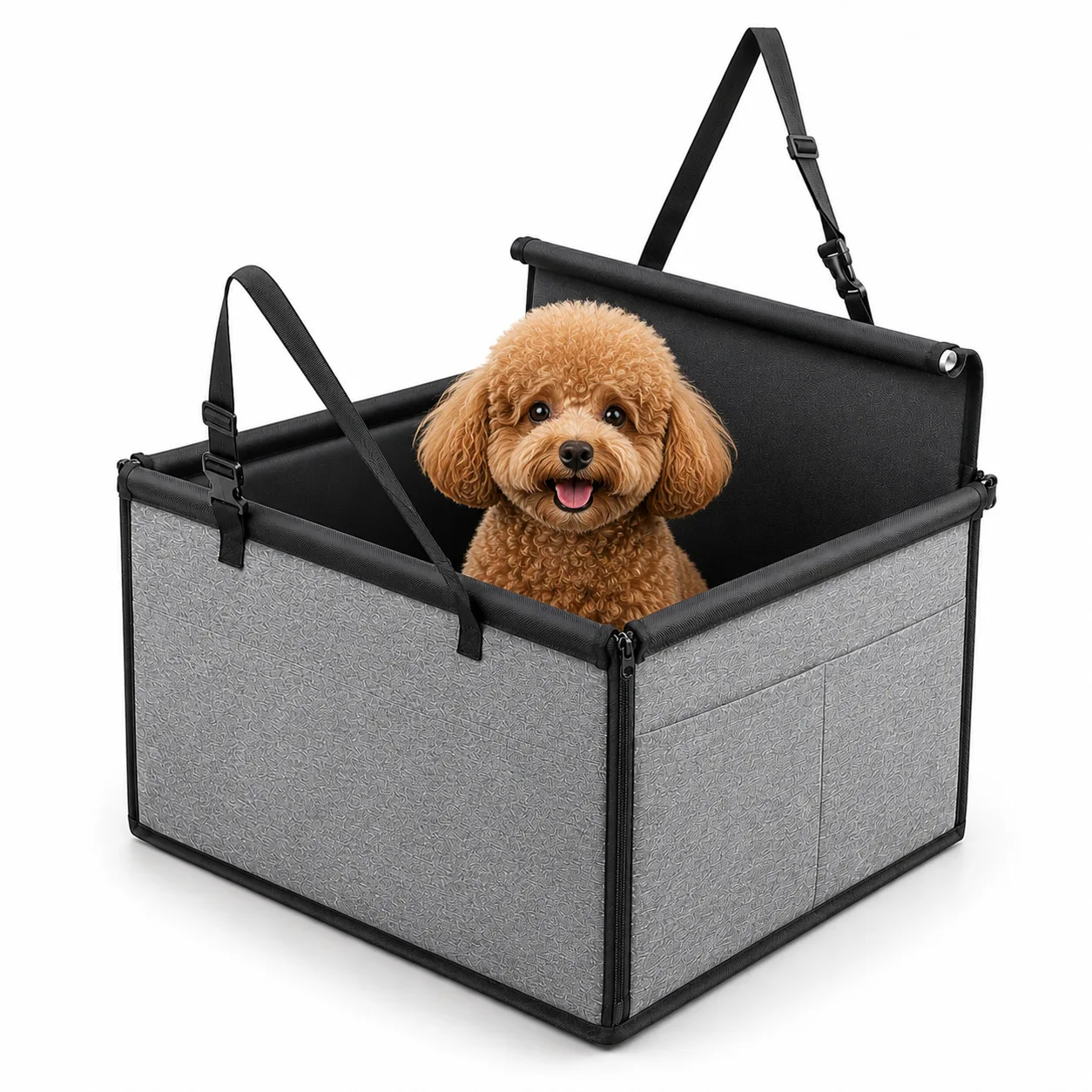 Pet Car Seat Mat Rear-Seat Dog Bed Oxford Cloth Breathable Waterproof Stain-Resistant Full-Enclosure Partition for Small Medium