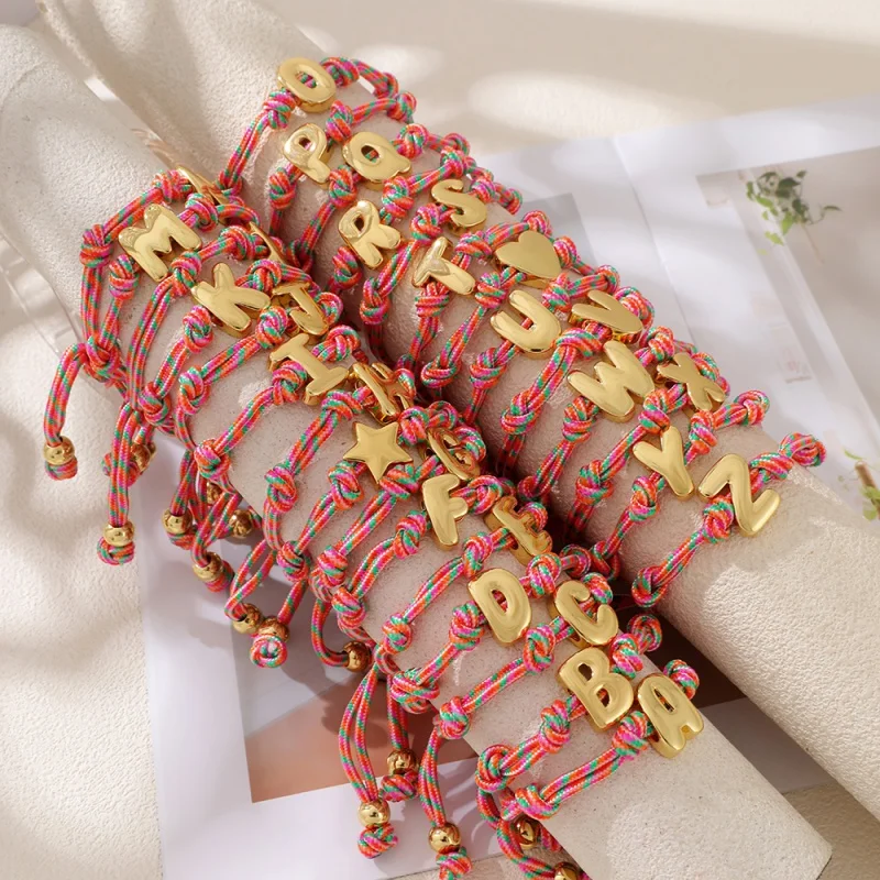 Copper 26 Letter Woven Bead String Hand Rope