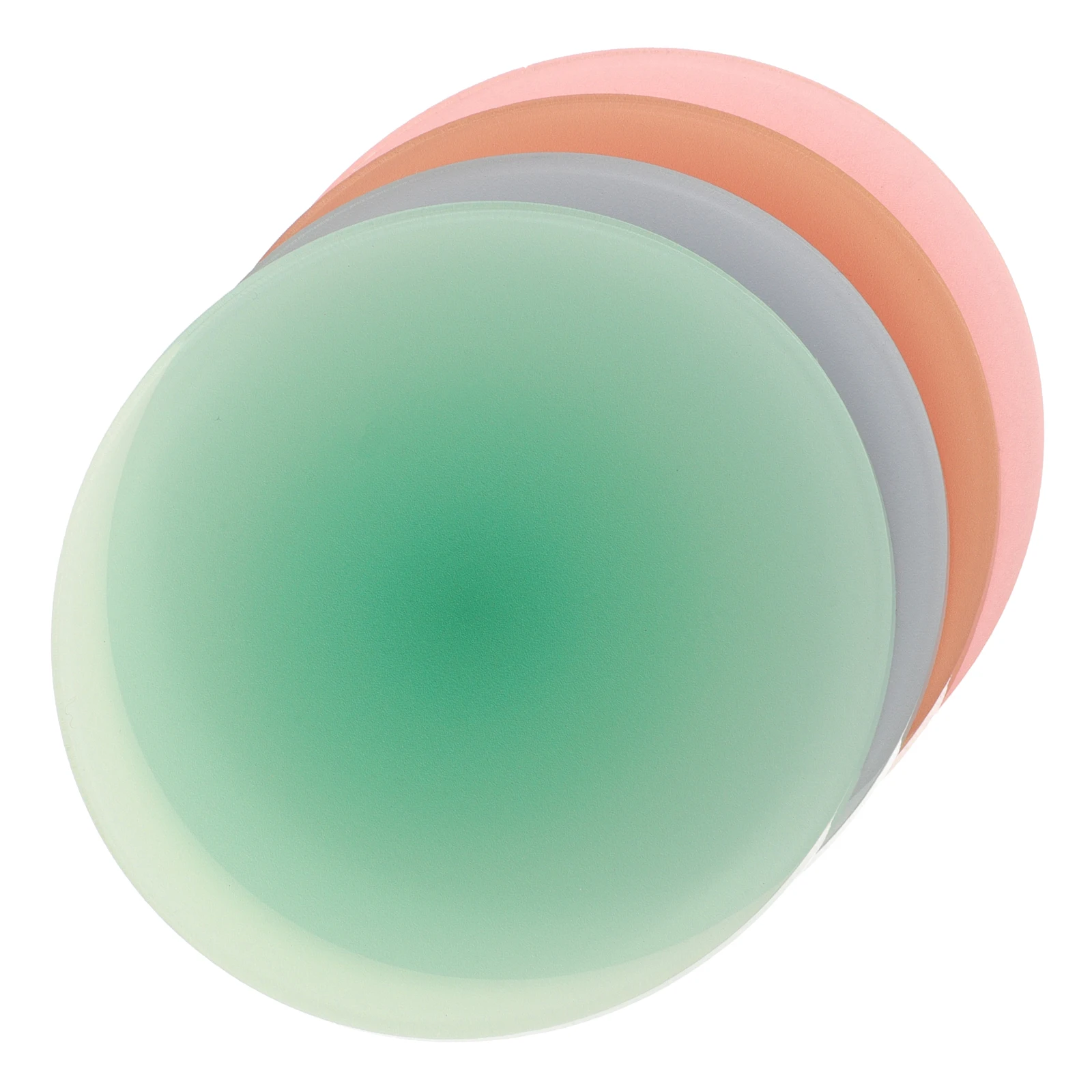 

4Pcs Gradient Color Acrylic Coaster Round Heat Resistant Anti Slip Cup Holder Desktop Decorative Coasters for Coffee Tea Wine