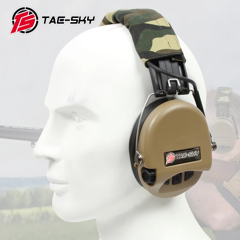 TAC-SKY SORDIN IPSC Silicone Hunting Headphones Tactical Electronic Shooting Protective Earmuffs Noise Reduction Headphones-DE