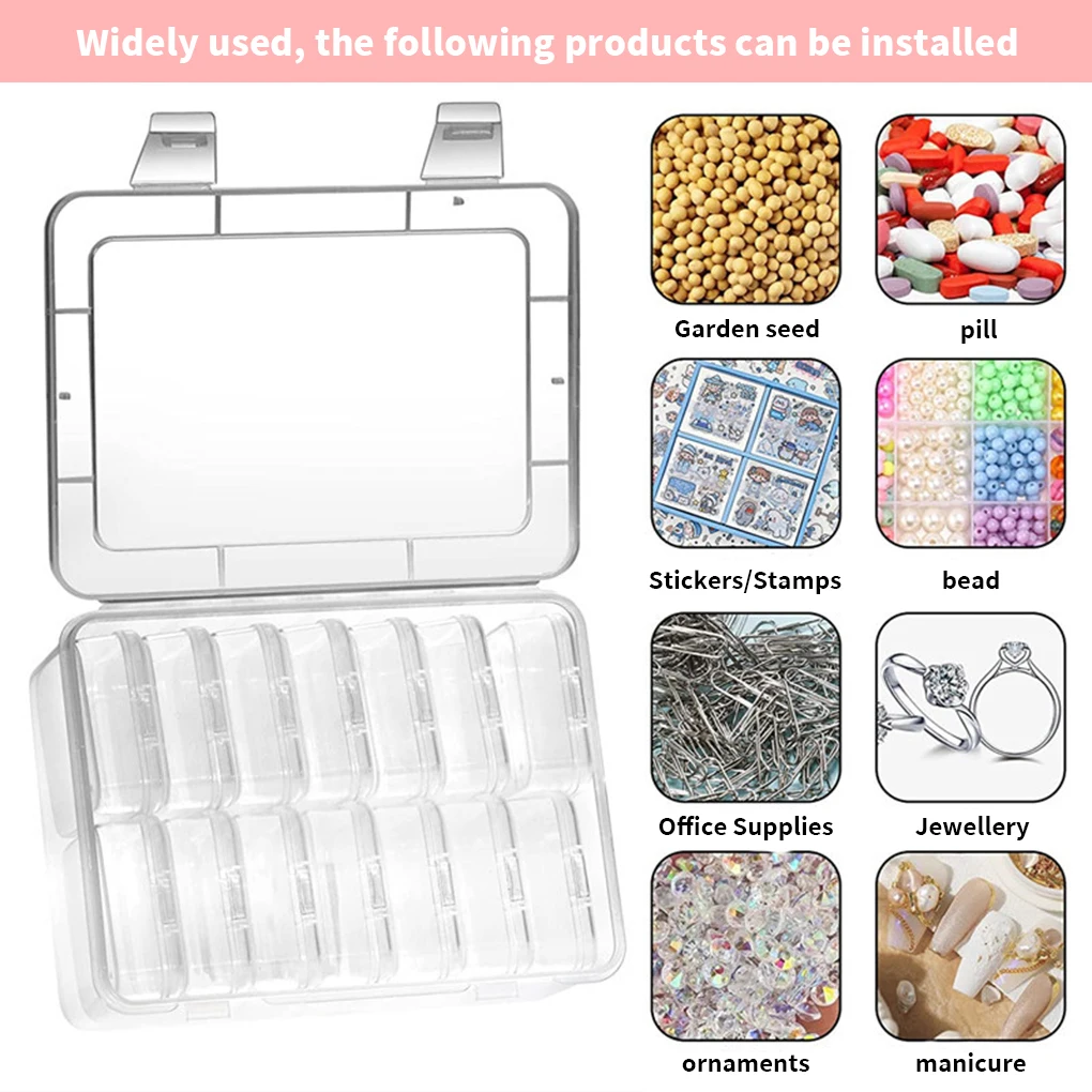 Rings Storage Box Transparent Square Earrings Case Jewelry Finding Accessory Packaging Bead Pearl Organizer Dresser