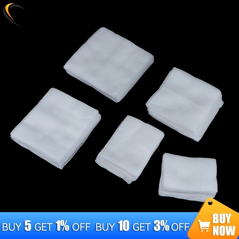 10Pcs/Pack  8 Layer Medical Absorbent Gauze Pad Wound Dressing Sterile Gauze Block First Aid Kit Gauze Pad Wound Care Supplies