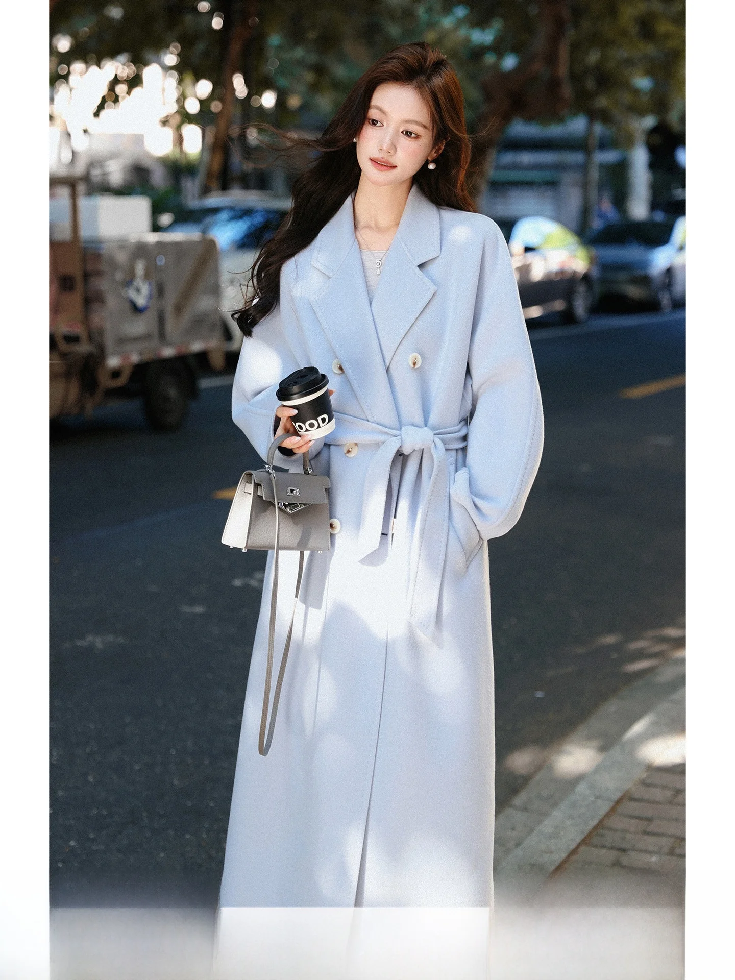 

Double-Faced Woolen Berlin Coat by Plum Has Ripe in Blue Long And ort Sles for Young Women Commute Sle Simple Design
