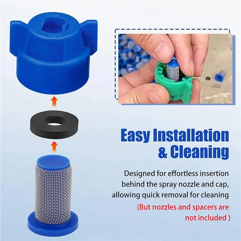 AB34-32Pcs 8079-PP-50 Sprayer Nozzles Strainer For Teejet Sprayer Nozzles,Stainless Steel 50 Mesh Screen image 3