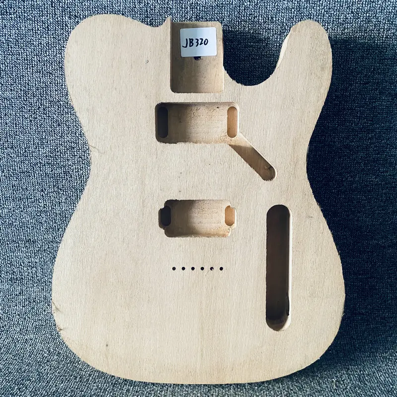 jB320 TL Guitar Body in Solid Basswood String Through Body with 2 Humbucker Pickup Surface Dirty and Damages for Tele Guitar DIY