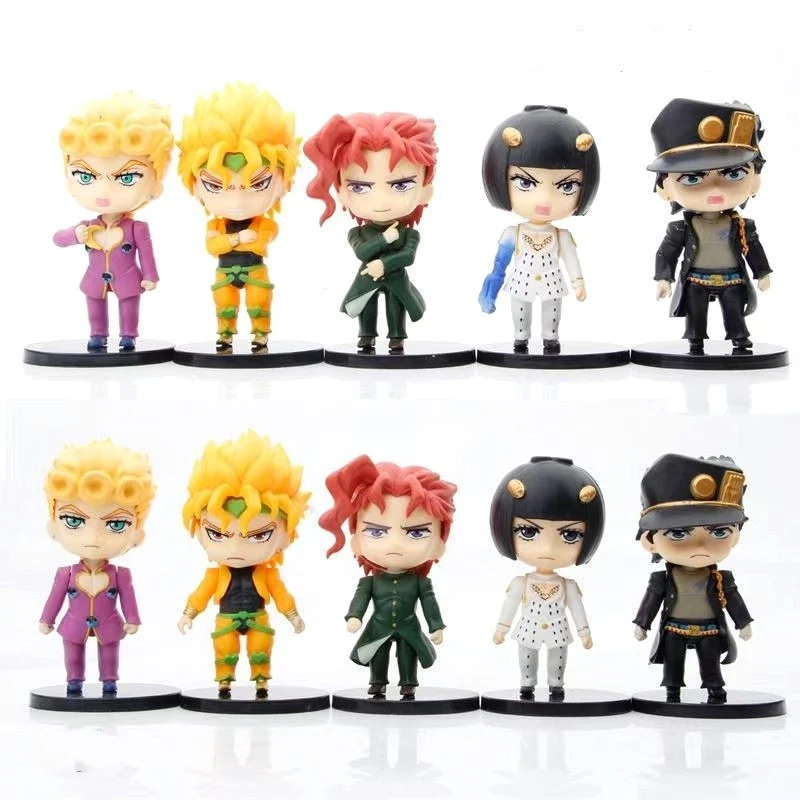 10CM Anime JoJo's Bizarre Adventure Action Figures Joseph Joestar Phantom Blood Steel Ball Run Statue Collection Kid Gift Toy