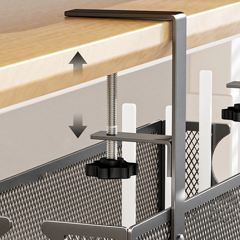 Under Desk Cable Management Tray No Drill Steel Desk Cable Organizer Wire Management Tray Cable Management Rack Storage Shelf