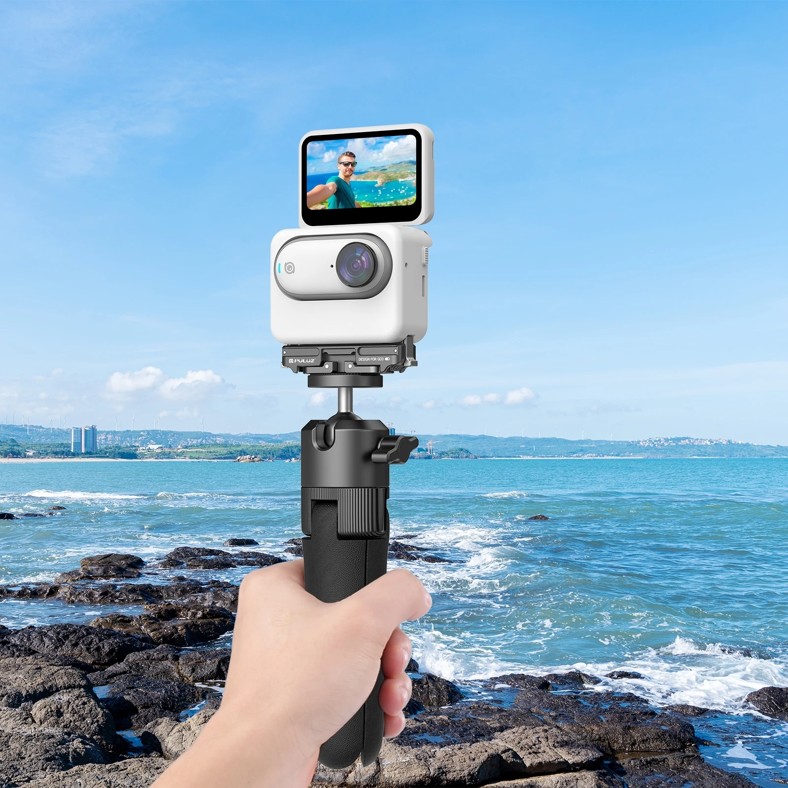 For Insta360 GO3 / GO 3S PULUZ Magnetic ABS Quick Release Base Mount