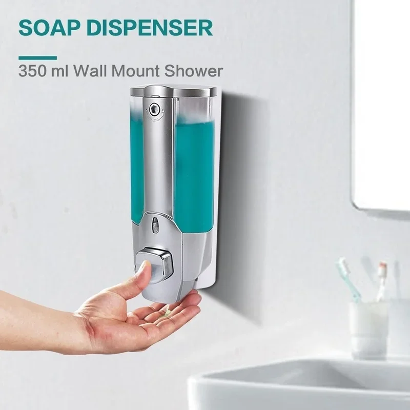 

1PCS 350ml Hand Soap Shampoo Dispenser Wall Mount Shower Liquid Dispensers Containers for Bathroom Washroom