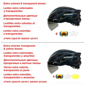 Ultraleve Cycling Superide mit magnetischen Googeln und Solarvisiere für Männer und Frauen in Form, Rennrad, MTB, Fahrrad 6 Hauptverkäufe MTB -Helmzubehör - №6