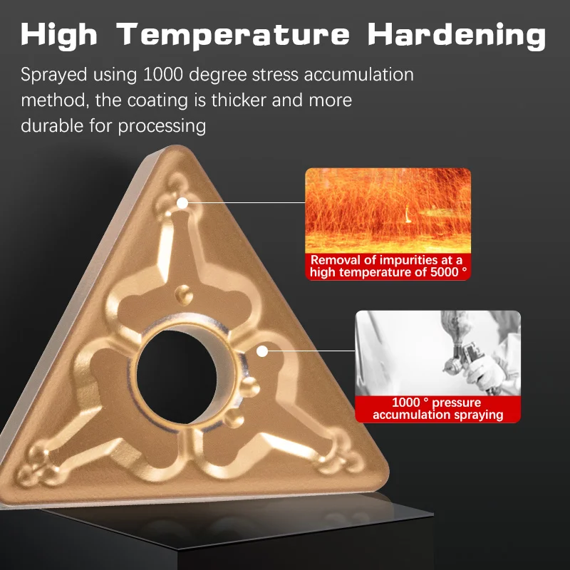 Imagem -02 - Carbide External Turning Tool Carbide Insert Tnmg160404 160408 Triangular Tnmg R-s L-s Blade Cortador de Aço Inoxidável Torno Cnc 10 Pcs
