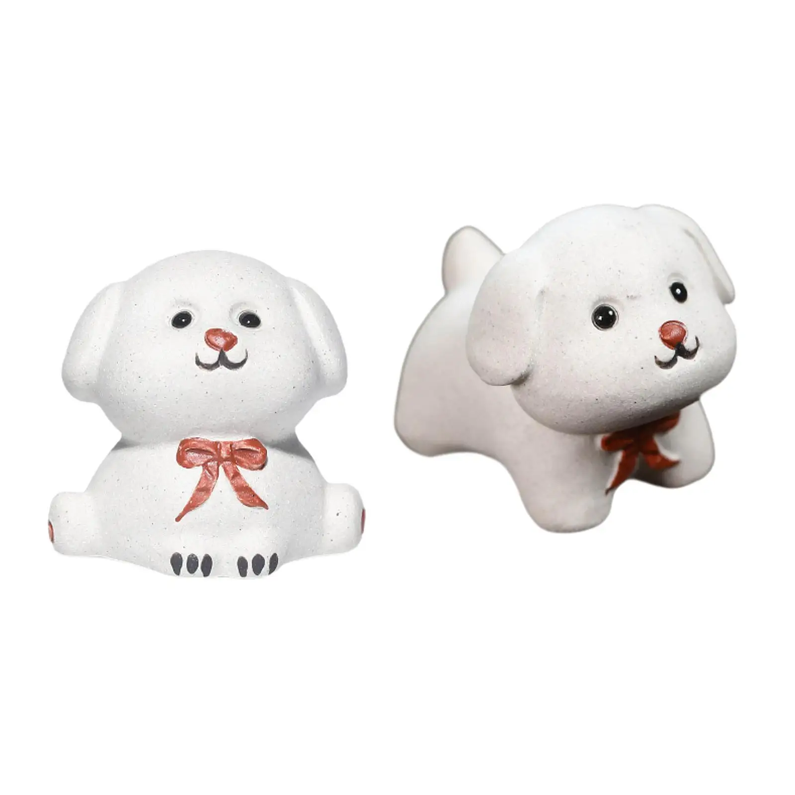 

Clay Mini Puppy Dog Statue Tabletop Decoration for Fairy Garden Accessories
