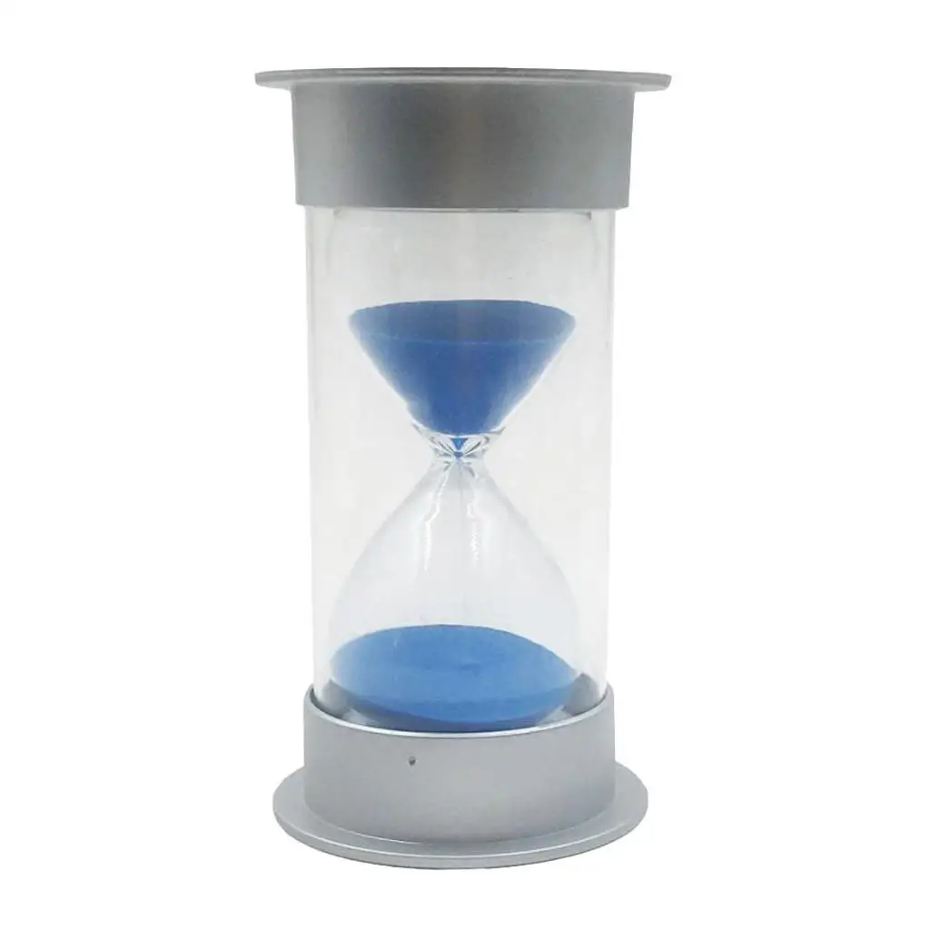 

Round Blue Sand Clock Timer Hourglass Kid Reading Game Playing 10 seconds