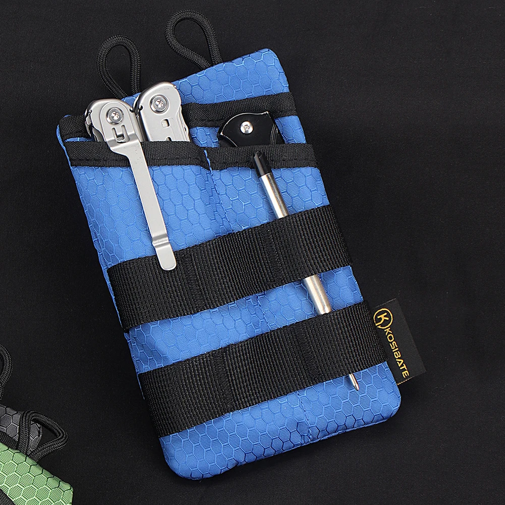 Portable Mini EDC Pouch Sundries Bag Oxford Lightweight Small Tool Storage EDC Pouch Foldable Wear Resistant Outdoor Accessories